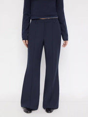 Mid Rise Pocket Flared Trousers