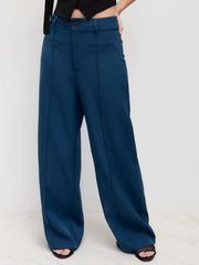 Mid Rise Straight Leg Trousers