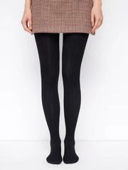 THERMAL STRIPED SOLID TIGHTS