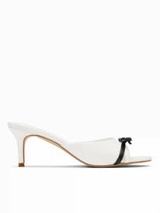BOWKNOT KITTEN HEEL SANDALS