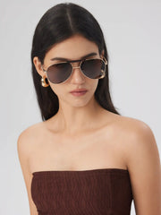 OVAL AVIATOR FASHION GLASSES