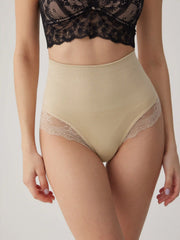 High Rise Seamless Lace Trim Leggings