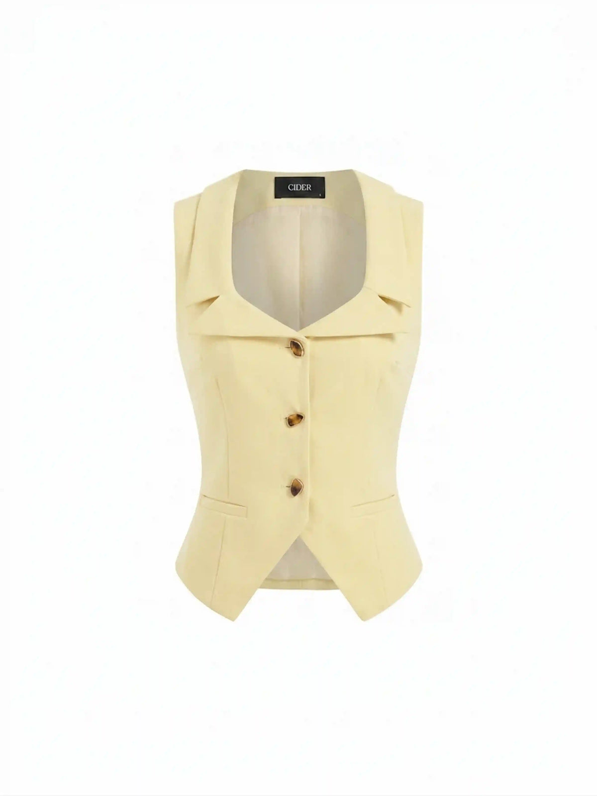 Metal Detail Collar Waistcoat