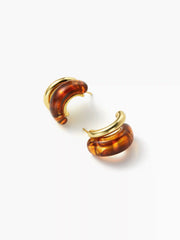 TORTOISESHELL STUD EARRINGS