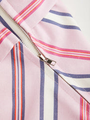 Linen-blend Striped Bowknot Bandeau Top