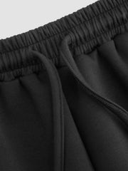 Elastic Waist Drawstring Tapered Sweatpants