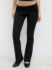 Foldover Flared Yoga Pants