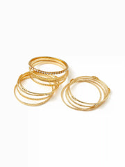RHINESTONE DECOR LAYERED BRACELET SET