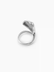 HEART 18K GOLD PLATED STAINLESS STEEL OPEN RING