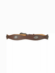 STUDDED ENGRAVED BUCKLE BELT