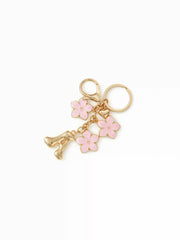 FLOWER & LETTER KEYCHAIN