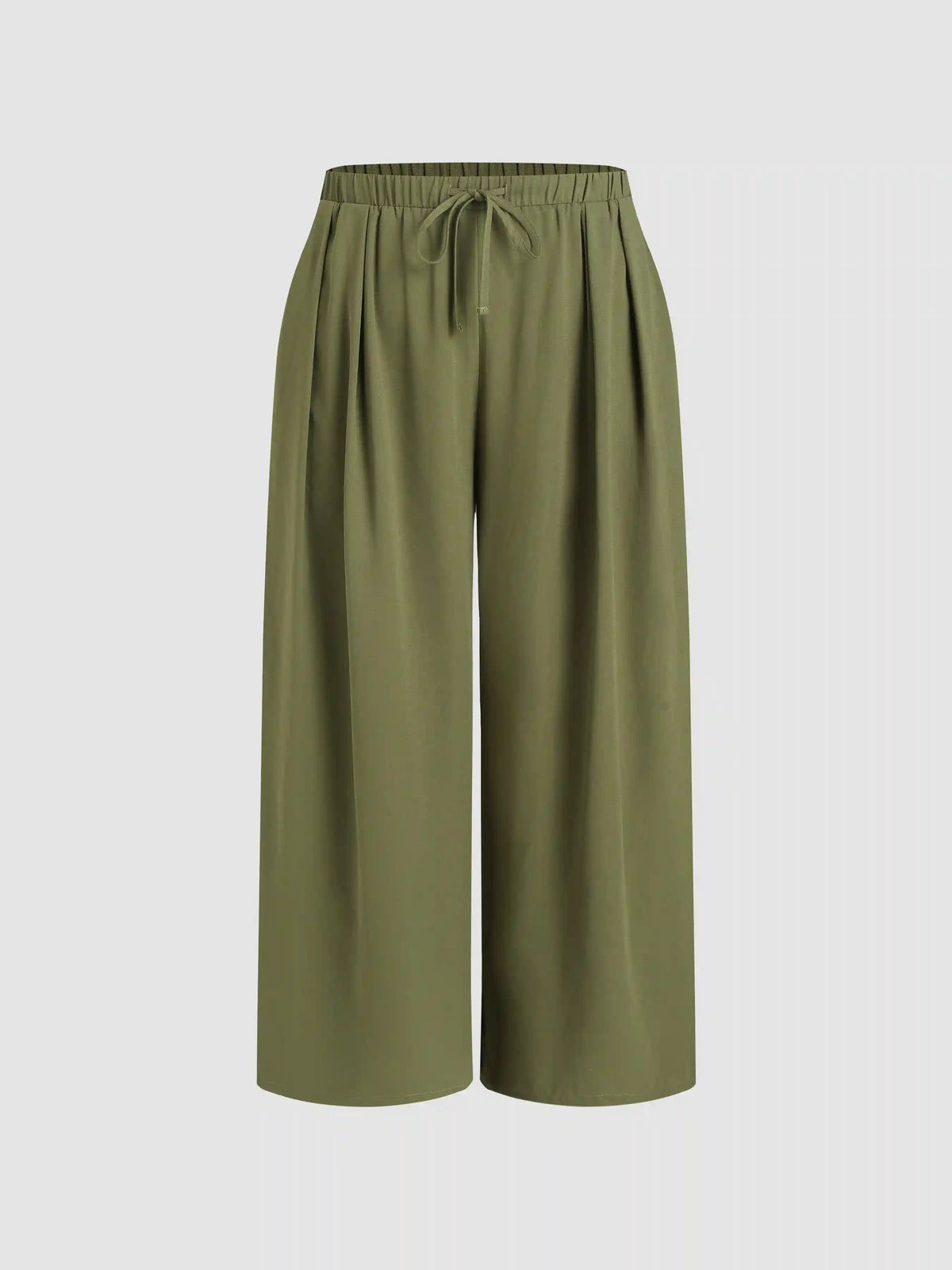 Elastic Waist Wide Leg Trousers Curve & Plus