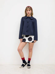 Peter Pan Collar Oversized Trench Coat