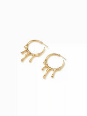 LIQUID METAL HOOP EARRINGS