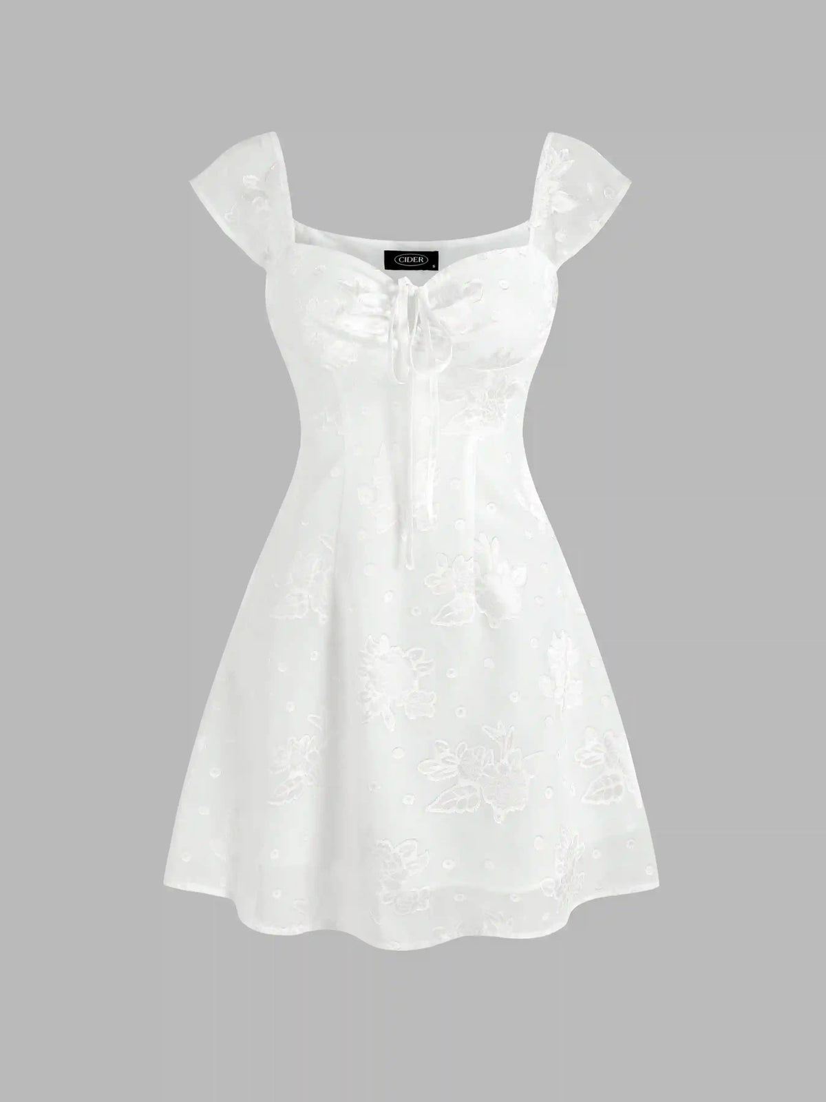 Floral Jacquard Mini Dress