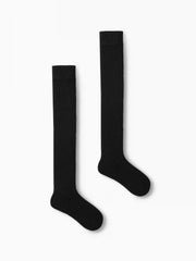 SOLID FLEECE LINED OVER THE KNEE SOCKS