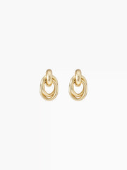 CHAIN LINK HOOP EARRINGS