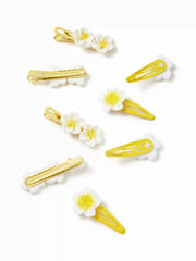 8 PCS FLORAL HAIR CLIP SET