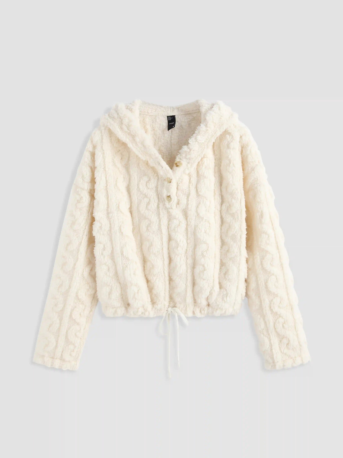 Solid Fleece Long Sleeve Hoodie