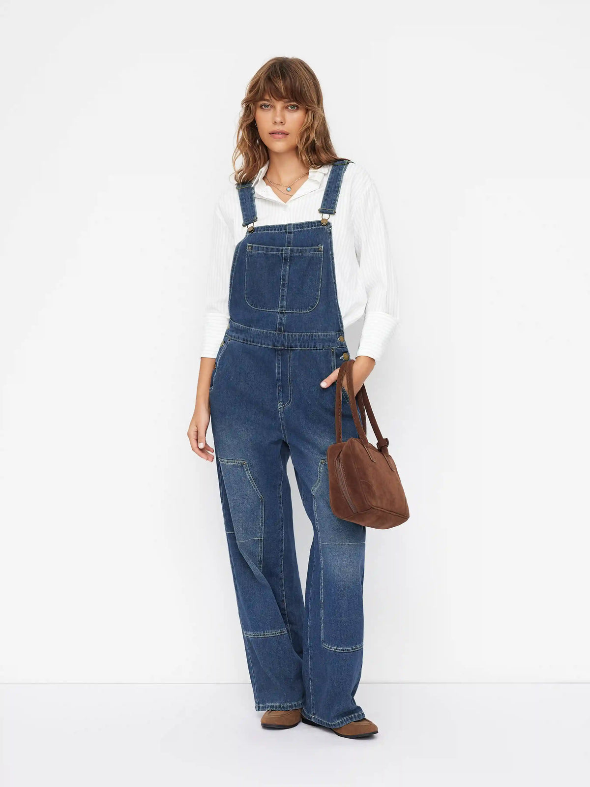 Cider Denim Low Rise Wide Leg Jumpsuit