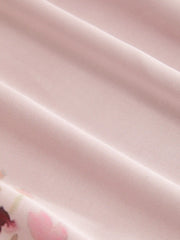 Satin Square Neck Floral Ruched Mermaid Maxi Dress