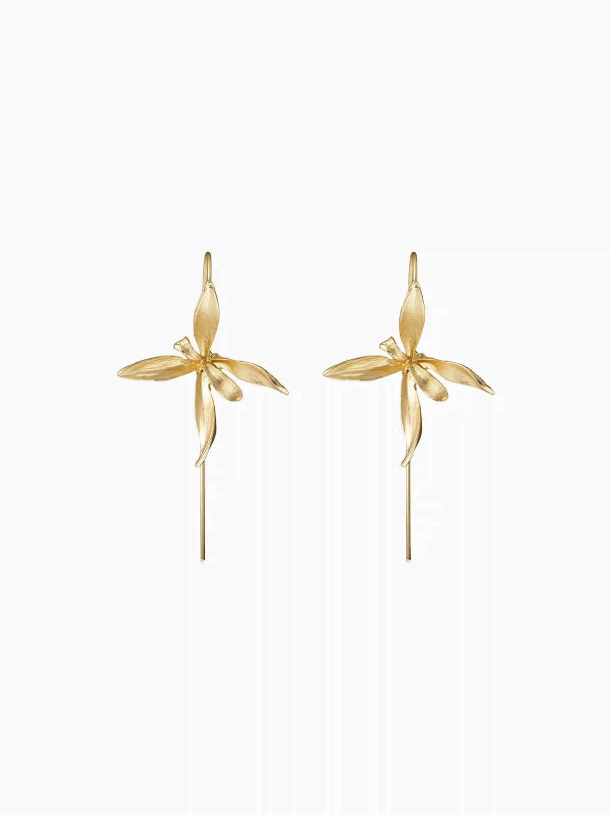 IRIS FLOWER HOOP EARRINGS