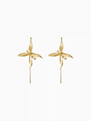 IRIS FLOWER HOOP EARRINGS