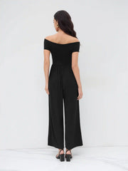Off-shoulder Criss Cross Jumpsuit