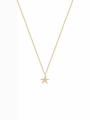18K GOLD PLATED STAINLESS STEEL STARFISH  NECKLACE