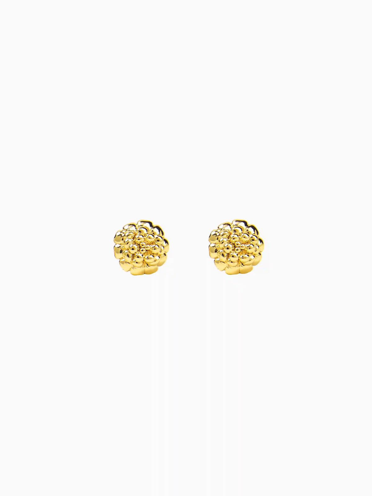 Metallic Rosette Stud Earrings
