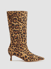 VELVET POINTED TOE STILETTO ANKLE BOOTS
