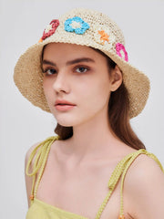 FLORAL STRAW HAT