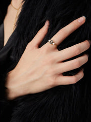 FAUX PEARL OVAL RING