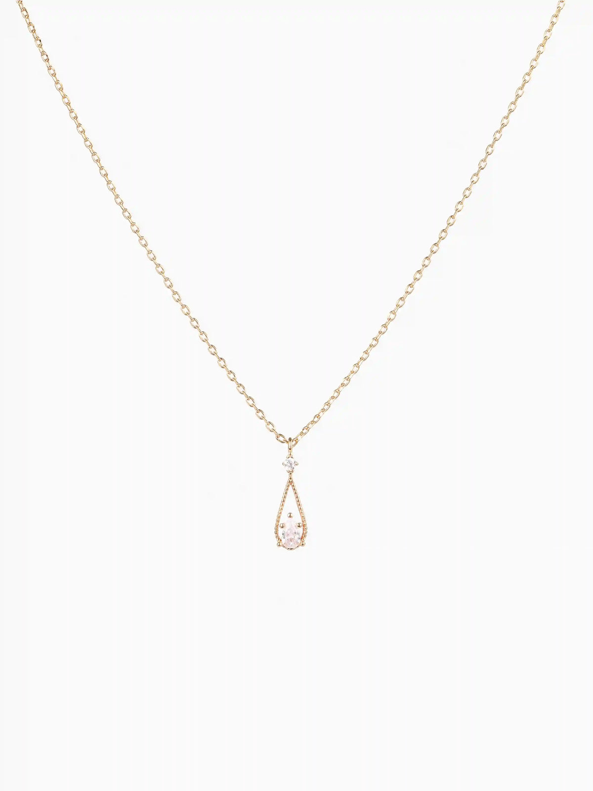 Water Drop Rhinestone Pendant Necklace