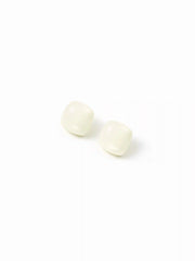 SQUARE RESIN STUD EARRINGS