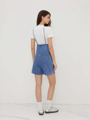 Denim Backless Cami Romper