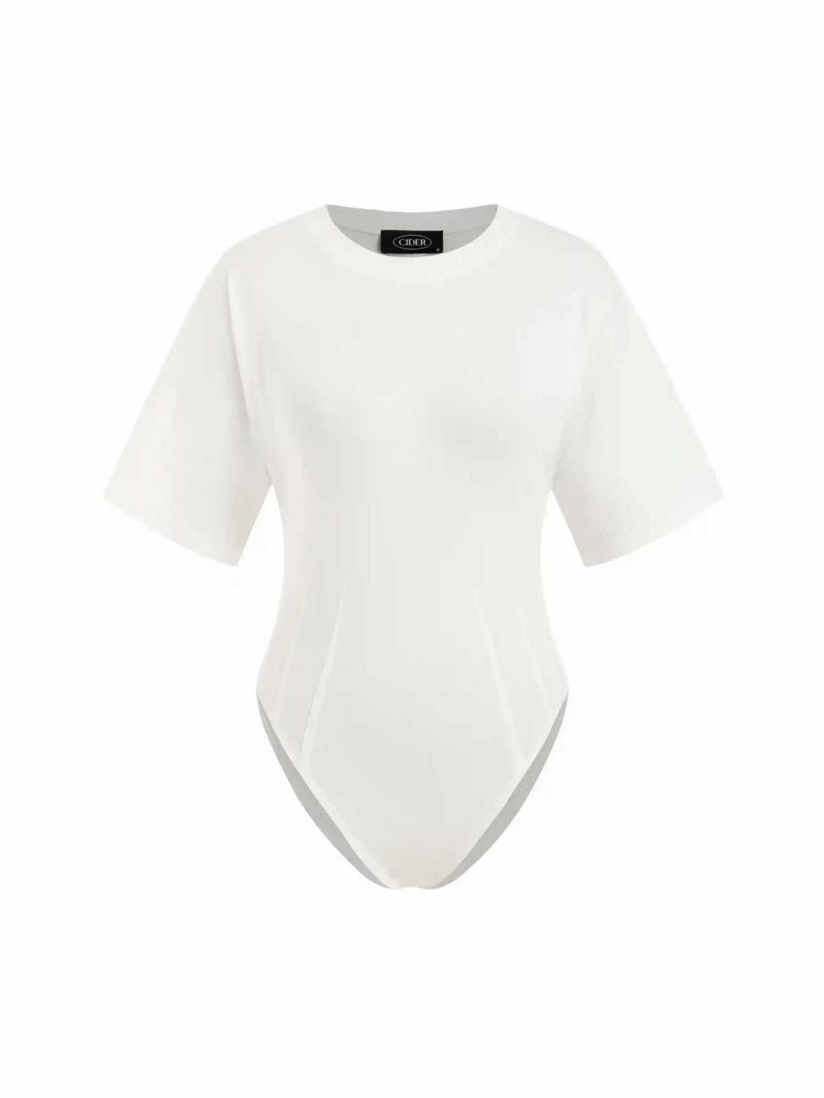 Slim Fit Round Neck Short Sleeve Bodysuit