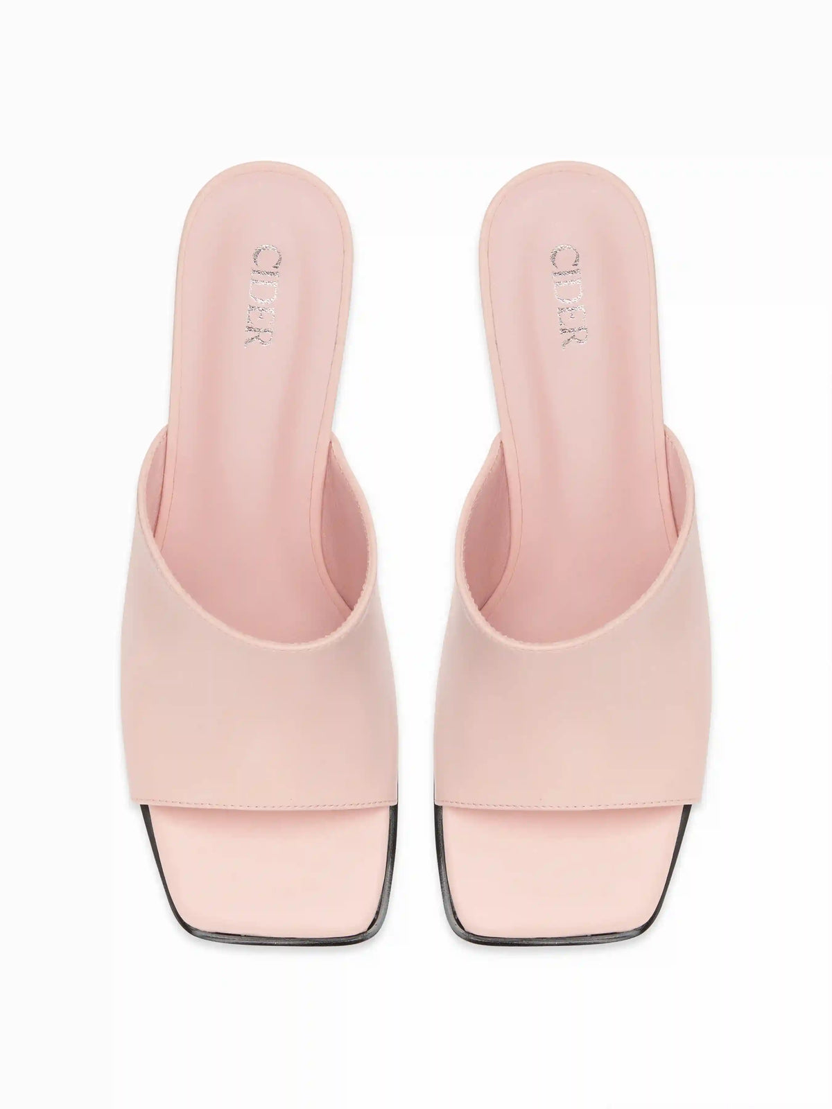 SQUARE TOE CHUNKY HEELED SANDALS