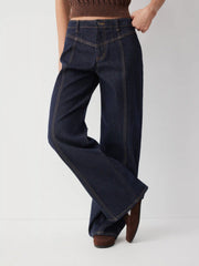 Cider Denim Mid Rise Wide Leg Jeans