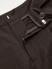 Plaid Low Rise Wide Leg Trousers