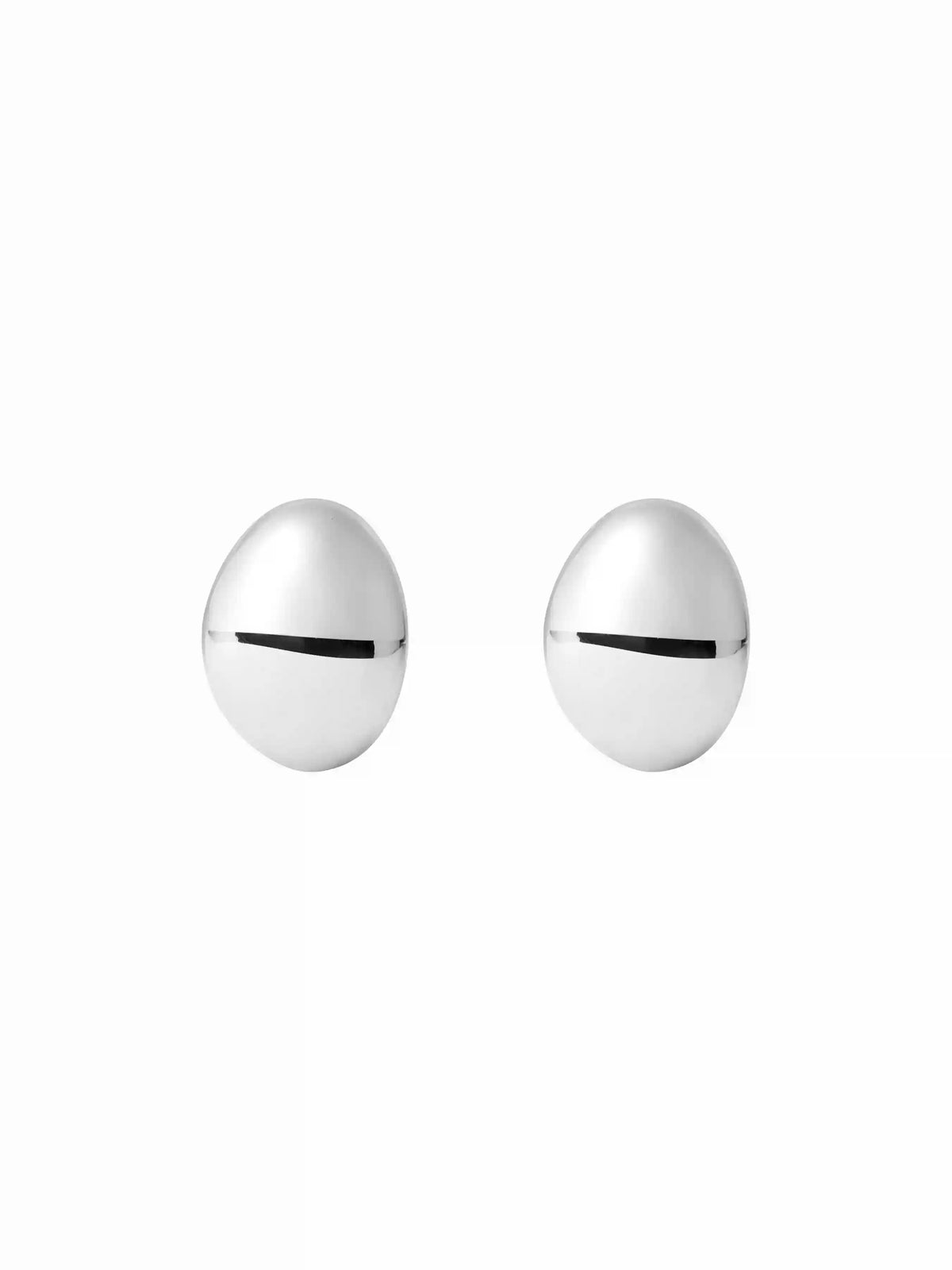 OVAL STUD EARRINGS