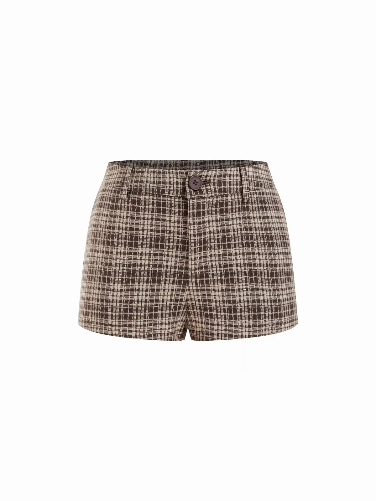 Plaid Low Rise Micro Shorts