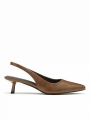 POINTED TOE SLINGBACK KITTEN HEELS