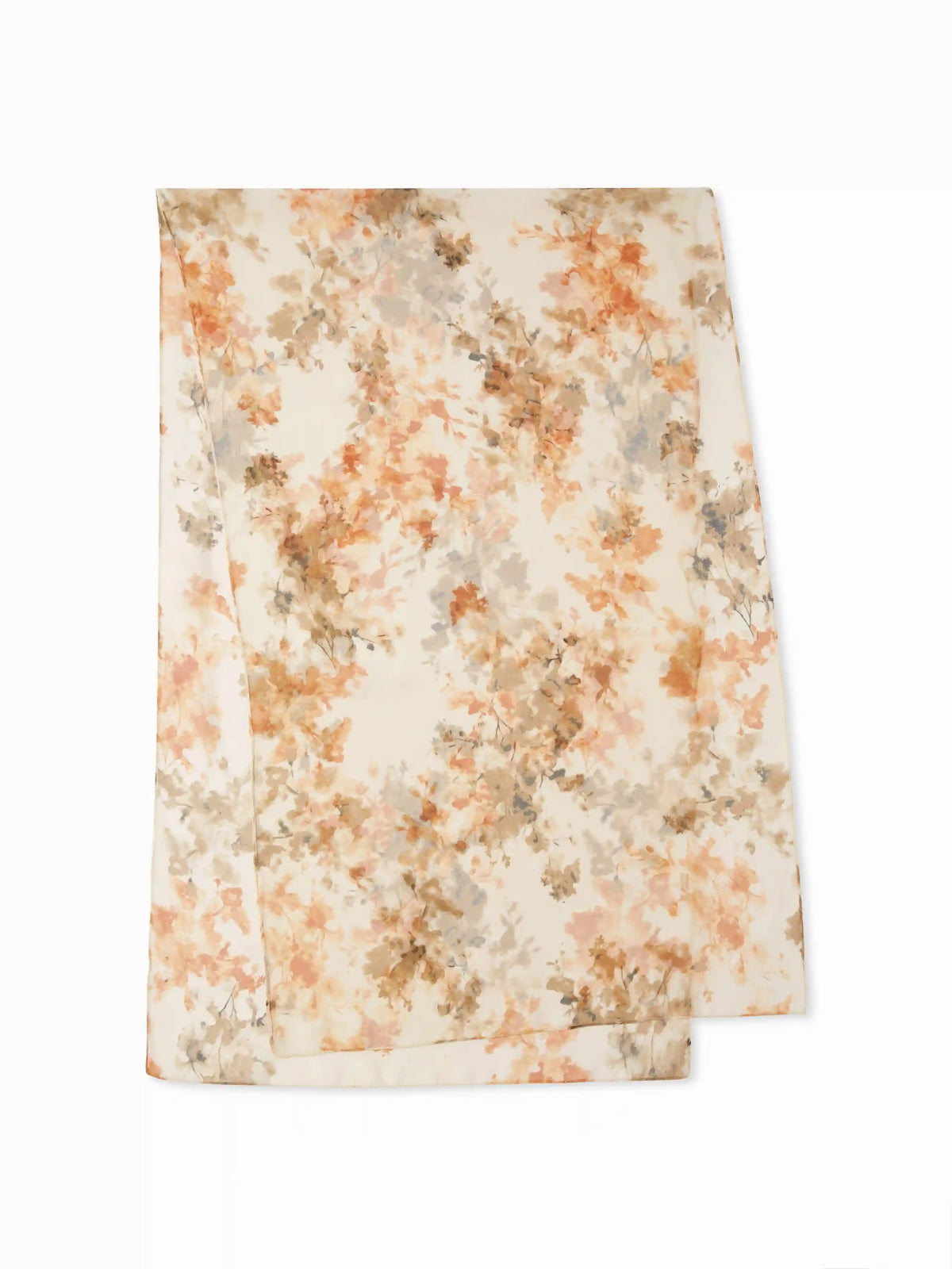 FLORAL PATTERN FAUX SILK SCARF