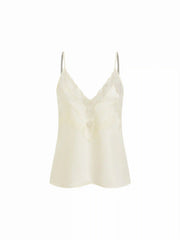 Satin V-neck Lace Cami Blouse