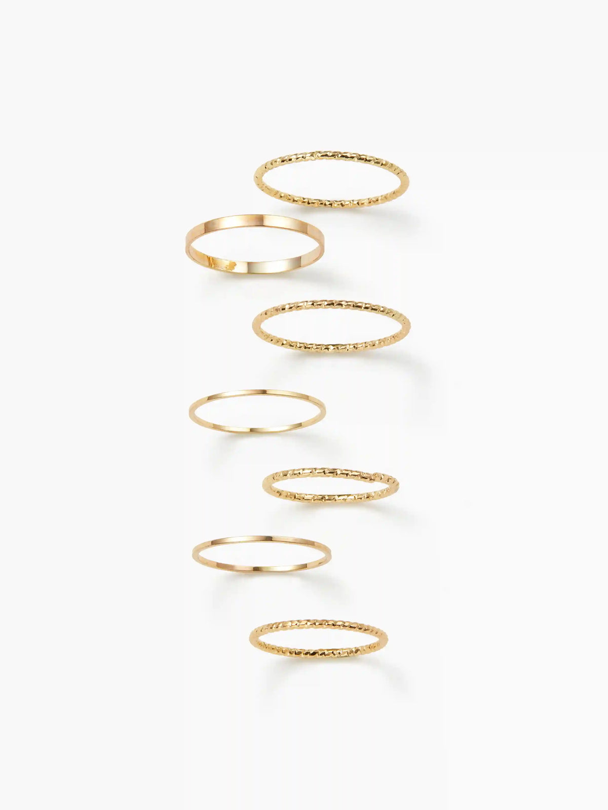 7PCS METALLIC RING