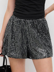 High Waist Sequin Shorts