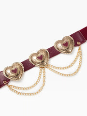 VINTAGE ENGRAVED HEART & CHAIN CORSET BELT