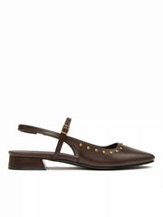STUDDED SLINGBACK FLATS