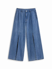 Cider Denim Low Rise Split Wide Leg Jeans